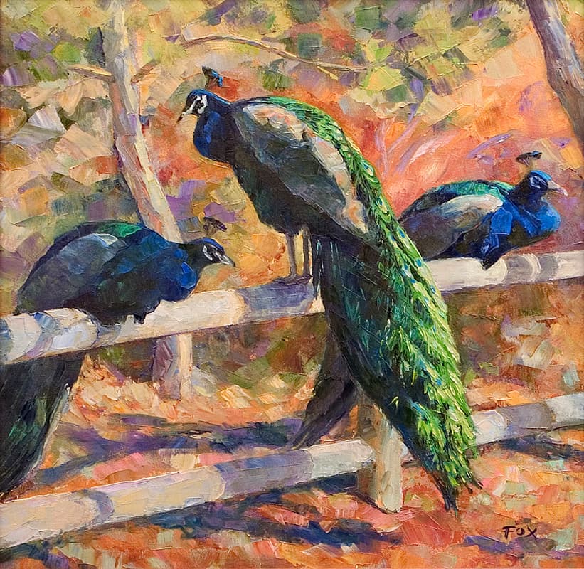 Peacocks Three